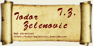 Todor Zelenović vizit kartica